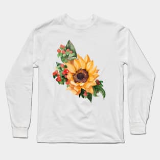 Sunflower and Berries Long Sleeve T-Shirt